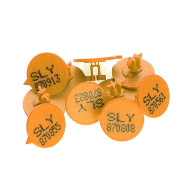 Rundes Siegel nummeriert - Orange